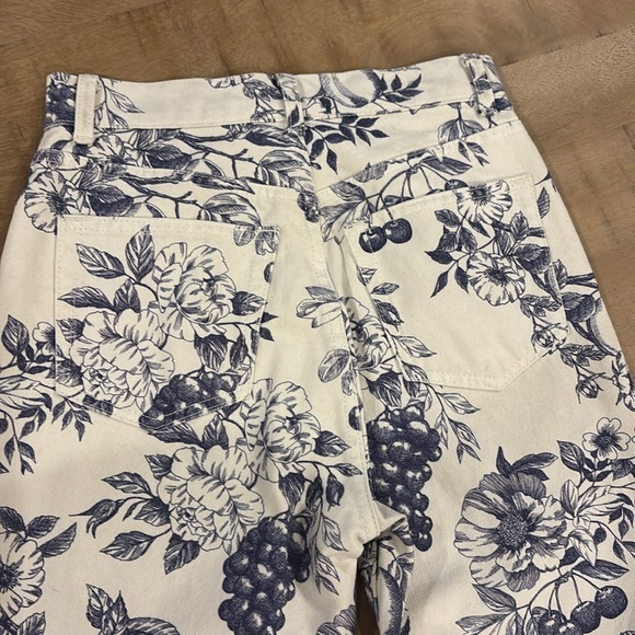 Reformation Cynthia Toile High Rise Straight Jeans Size 24 - Picture 7 of 9